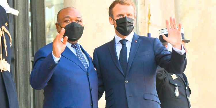 Ali Bongo Ondimba et Emmanuel Macron à l'Elysée © Presse Elysée