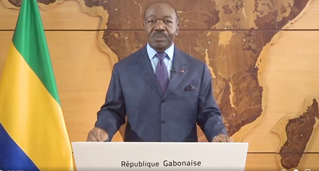 Ali Bongo Ondimba, le 28 juin 2022, à Libreville. © D.R.