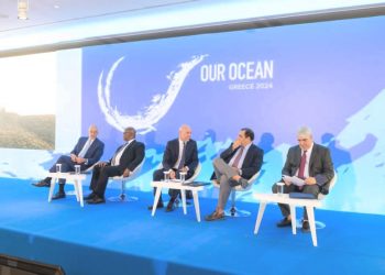 Michaël Moussa Adamo participe à la réunion préparatoire de la 9ème conférence internationale « Our Ocean Greece 2024 ». © D.R.