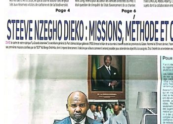 Couverture en une de Steeve Nzegho Dieko dans le journal l'Union. © Le Confidentiel.