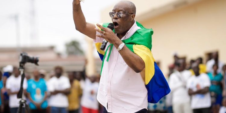 Présidentielle Gabon 2023 : Albert Ondo Ossa à Tchibanga, Mouila et Lambaréné © Le Confidentiel.