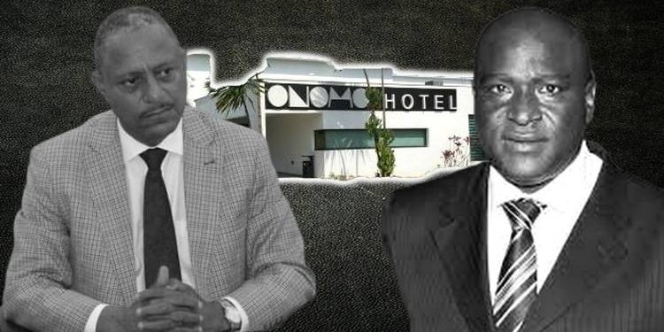 Onomo hôtel de Libreville : Maixent Accrombessi dans le viseur de Pascal Ogowe Siffon  / Montage Le Confidentiel.